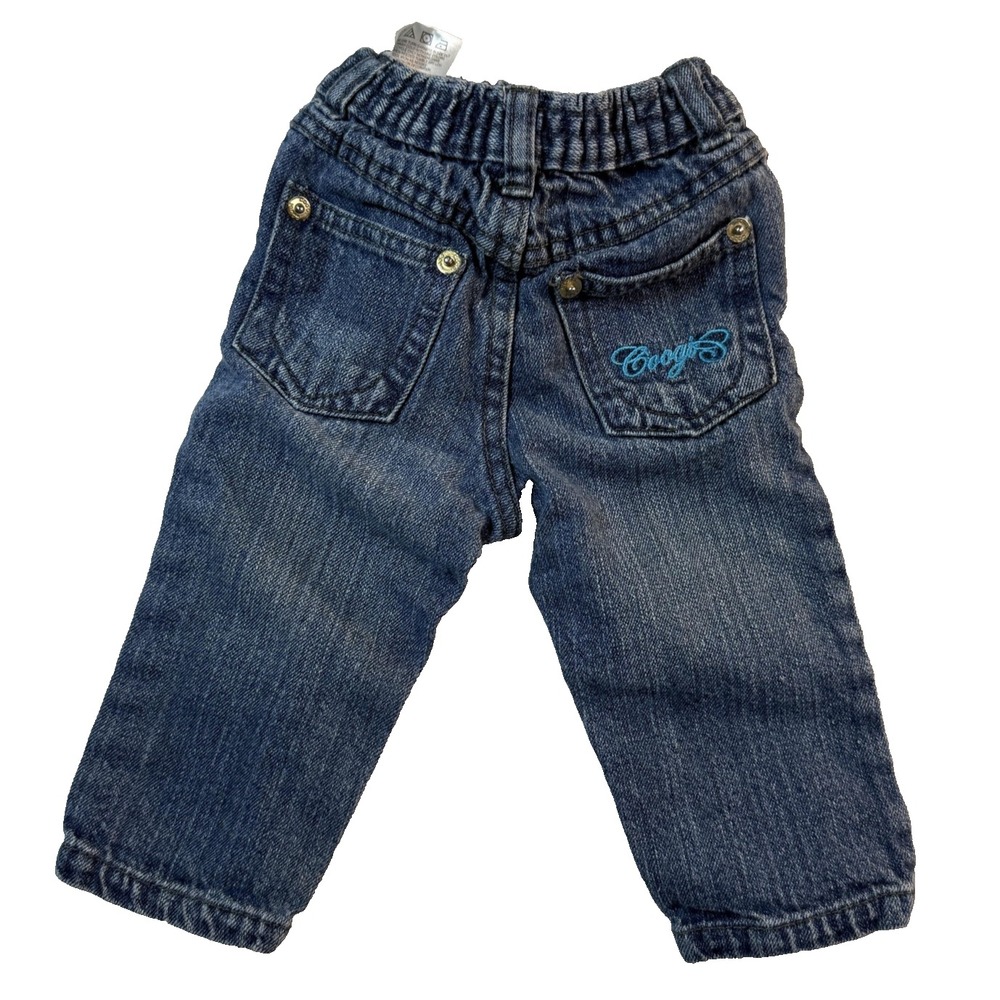 Y2K COOGI Kids Jeans 6-9 mos Denim Embroidered Vintage Hip Hop Baggy Streetwear